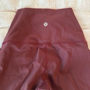 Lululemon Burgundy High-Waisted Leggings